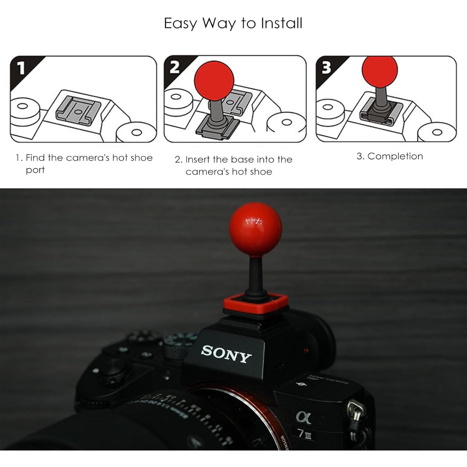 Cubierta de Zapata de Cámara ZALUNERO 2P-Shoe Mount Roja