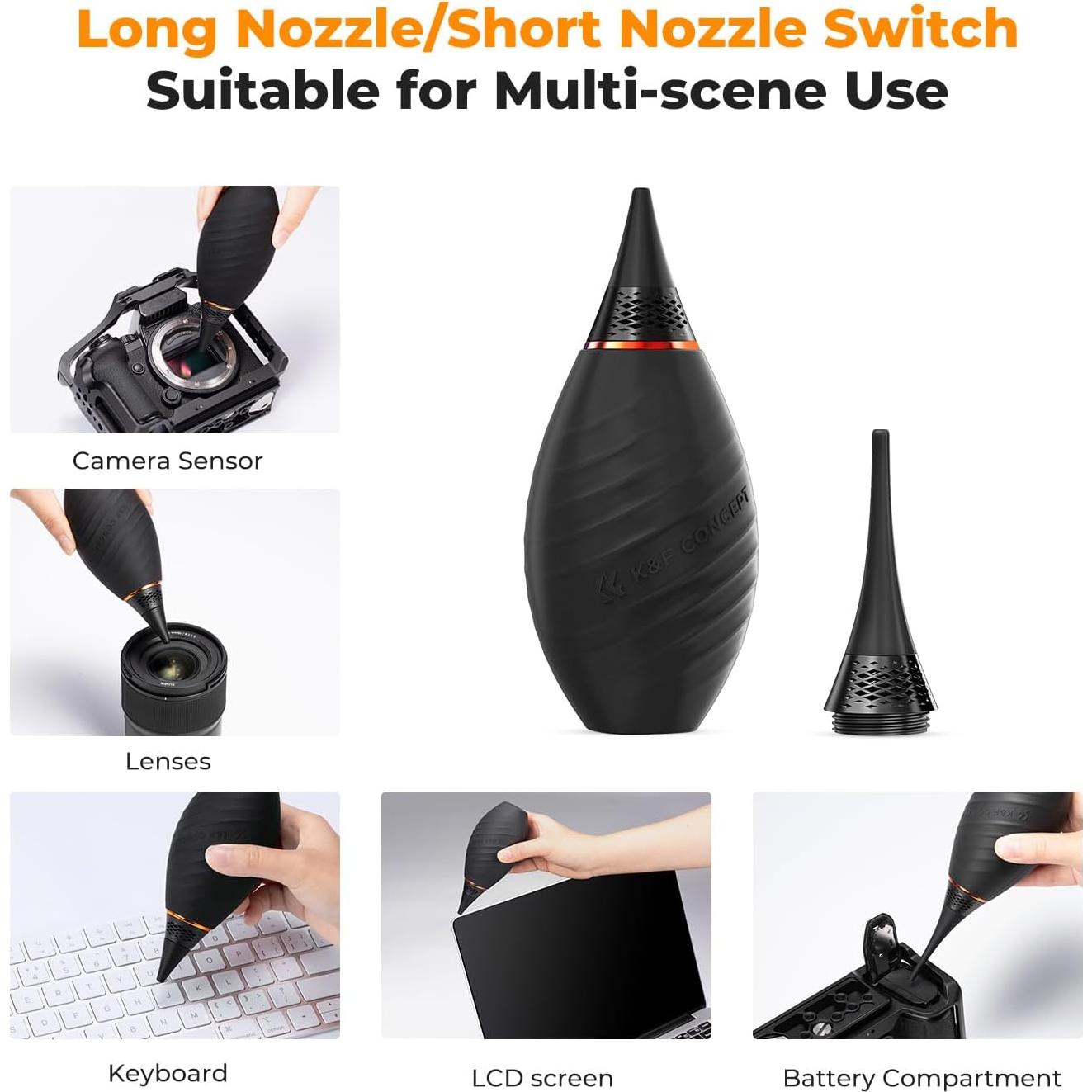 Soplador de Aire K&F Concept con Boquilla Larga y Corta