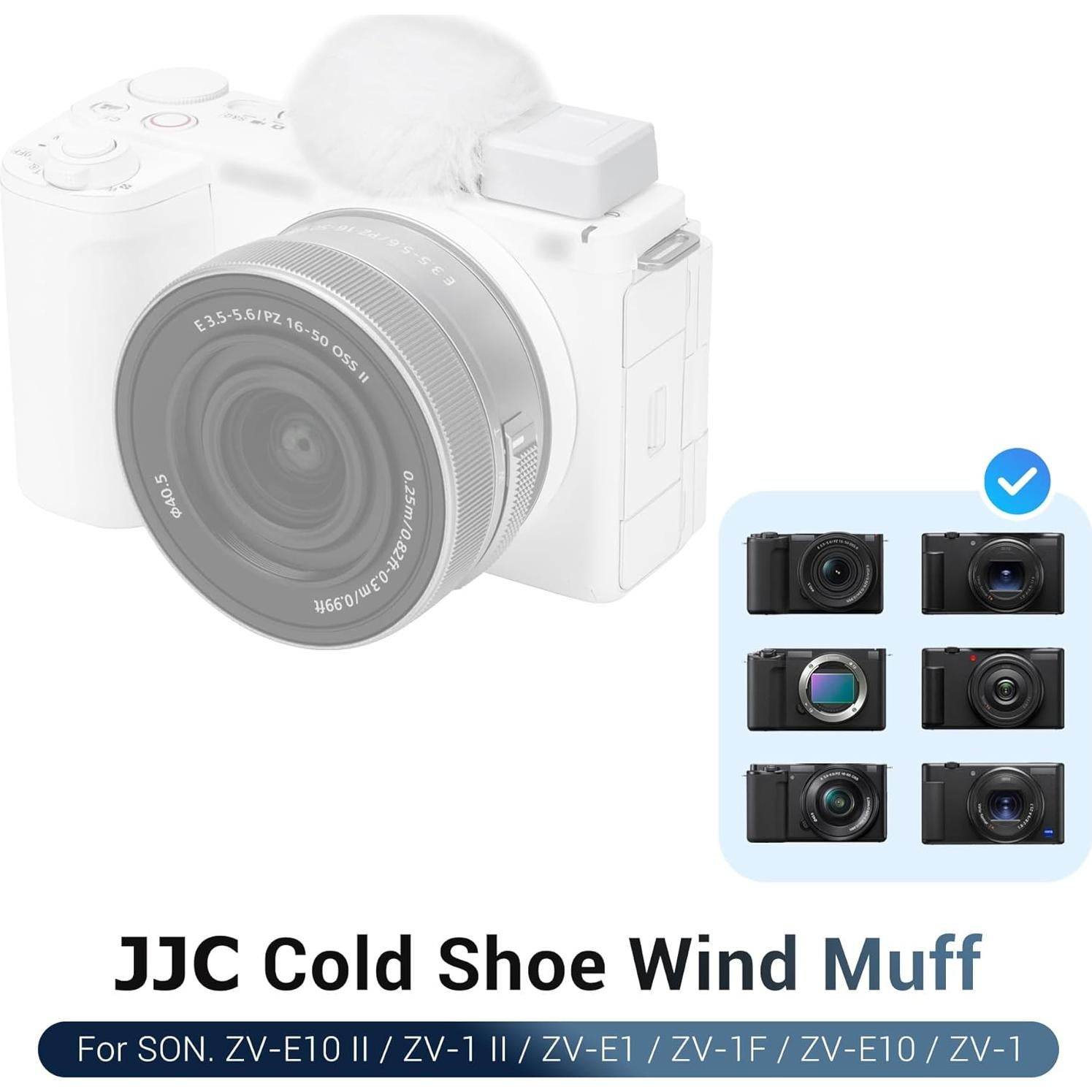 Muff de Viento JJC para Zapata Fría para Cámaras Sony ZV