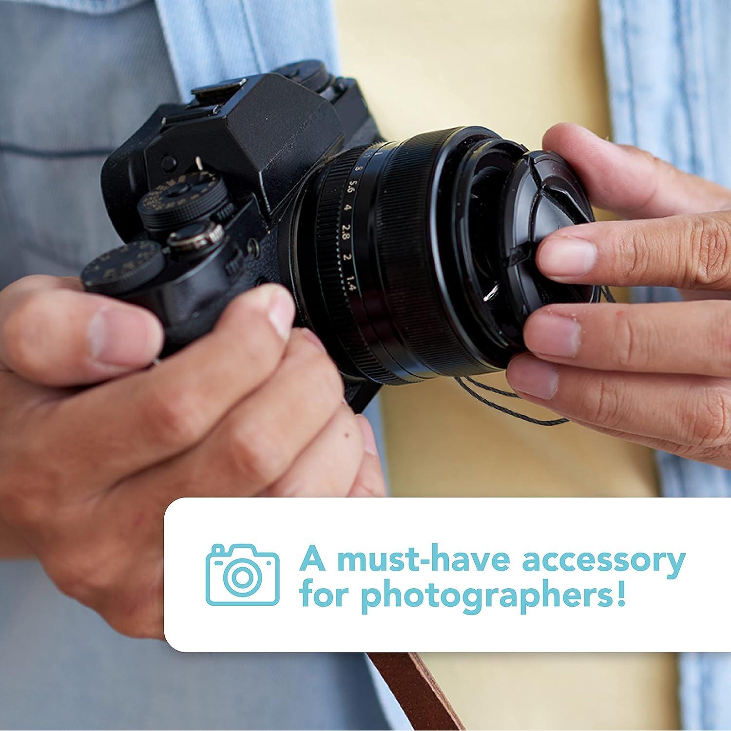 Foto&Tech 3 Piezas Correa de Tapa de Lente y Cubierta de Zapata
