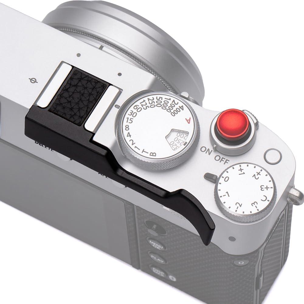 Empuñadura de Pulgar de Metal para Fujifilm X100V/X100VI - Cuero Negro