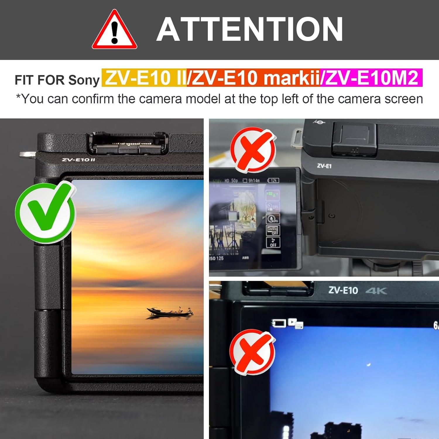 Funda de silicona VOVMOEYA para cámara Sony ZV-E10II + 2 protectores