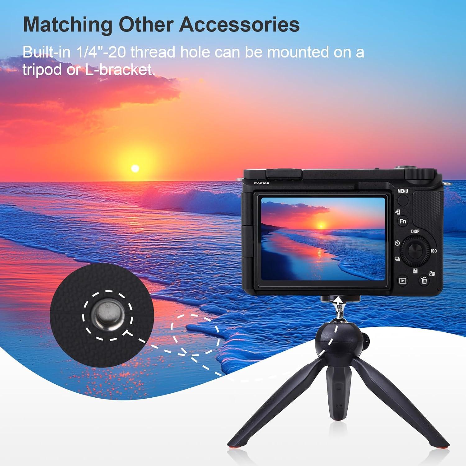 Funda de silicona VOVMOEYA para cámara Sony ZV-E10II + 2 protectores