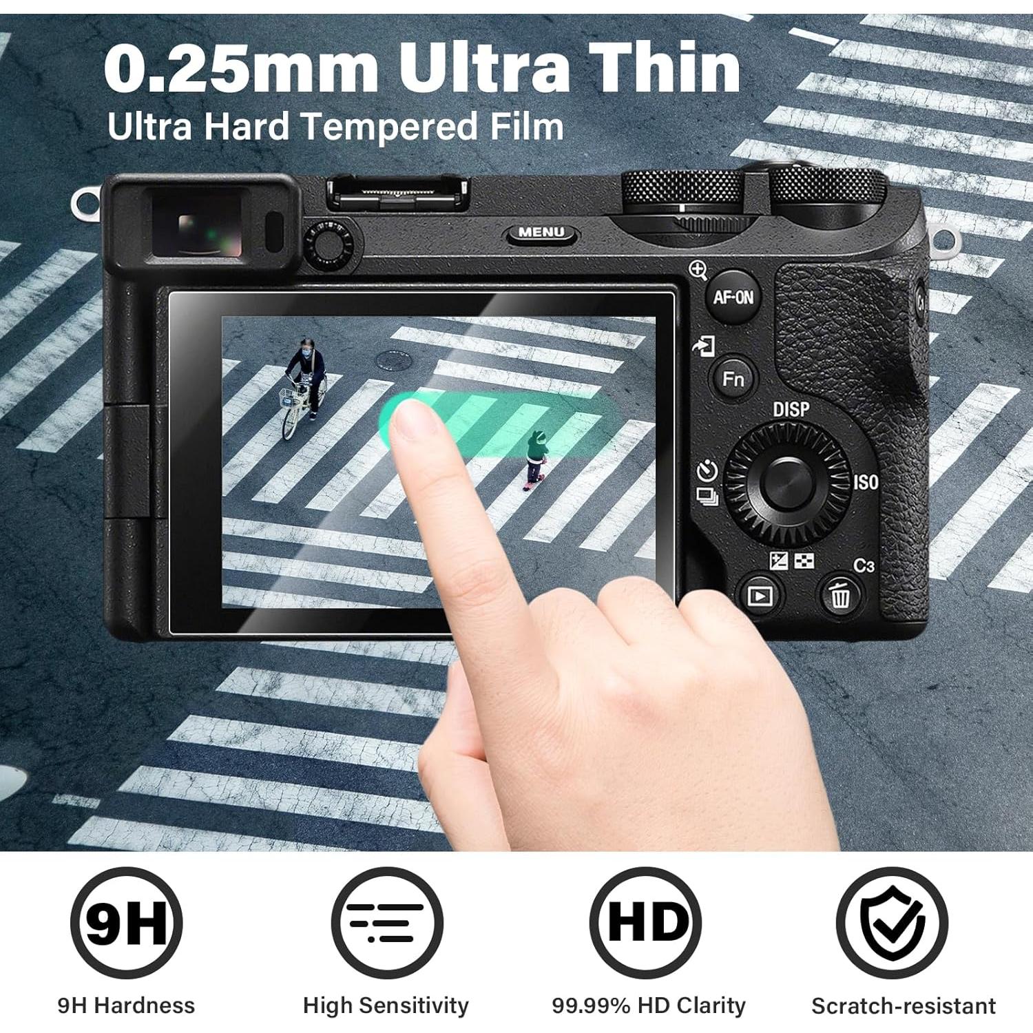 Funda de silicona VOVMOEYA para cámara Sony ZV-E10II + 2 protectores