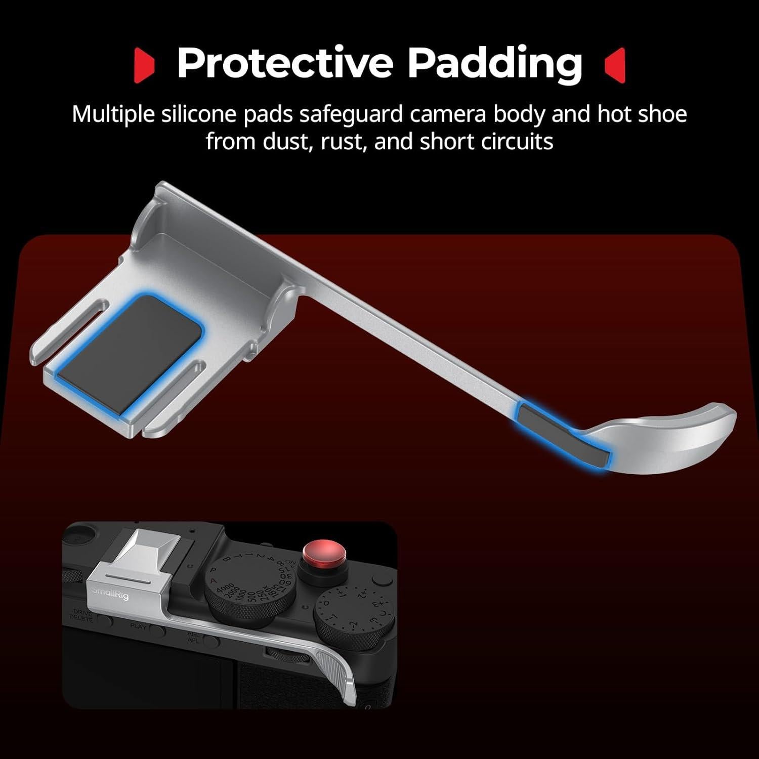 Agarre de Pulgar SMALLRIG Plata para FUJIFILM X-E5