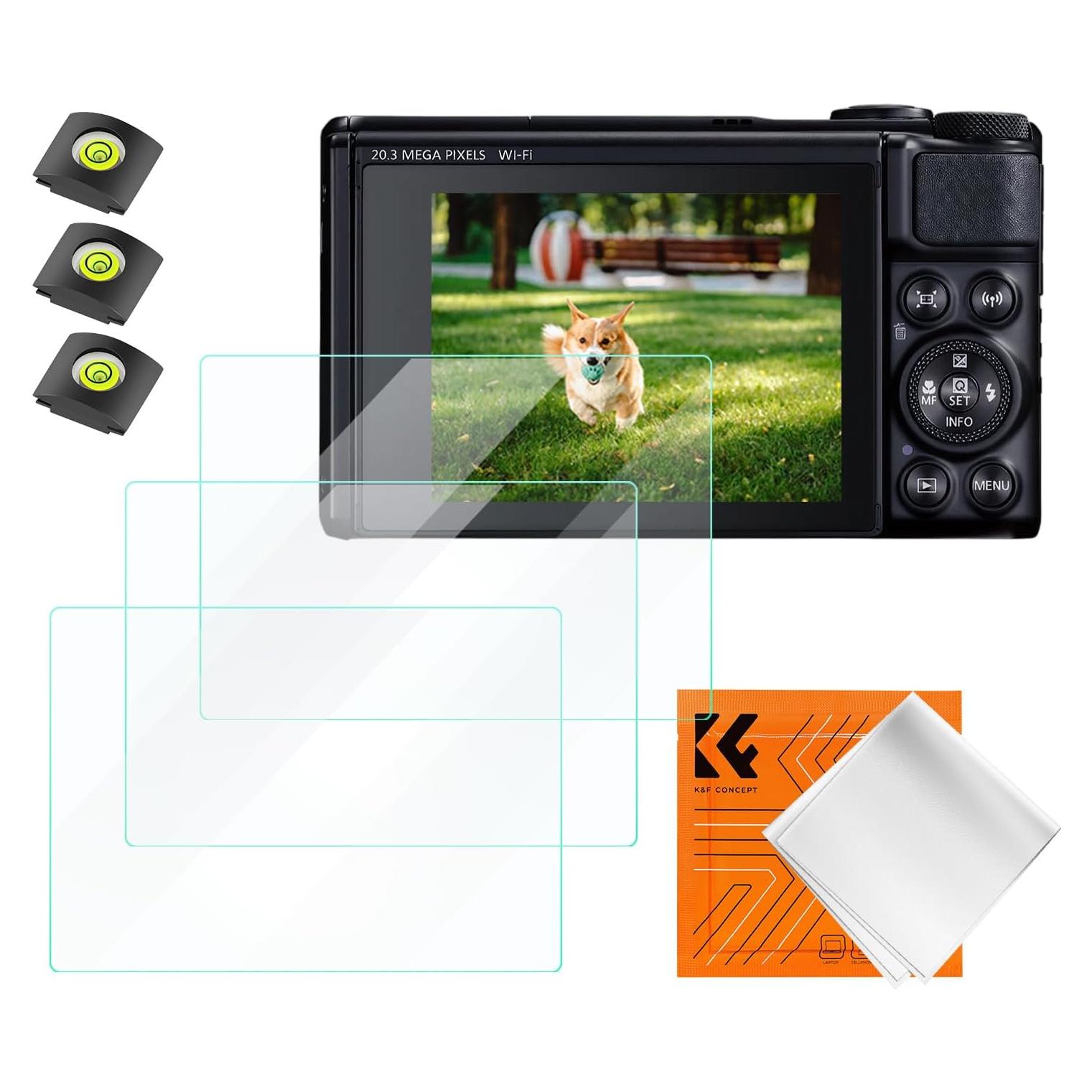 Protector de Pantalla K&F Concept para Cámara Canon SX740 - 3 Piezas