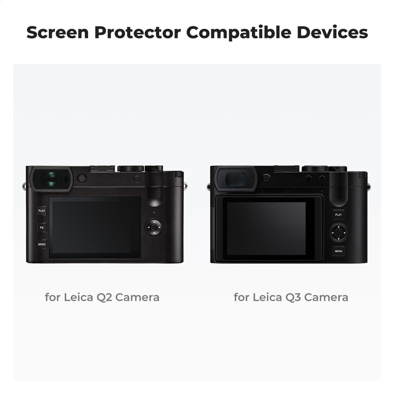 K&F Concept Protector de Pantalla para Cámara Leica Q2/Q3 - 3 Piezas