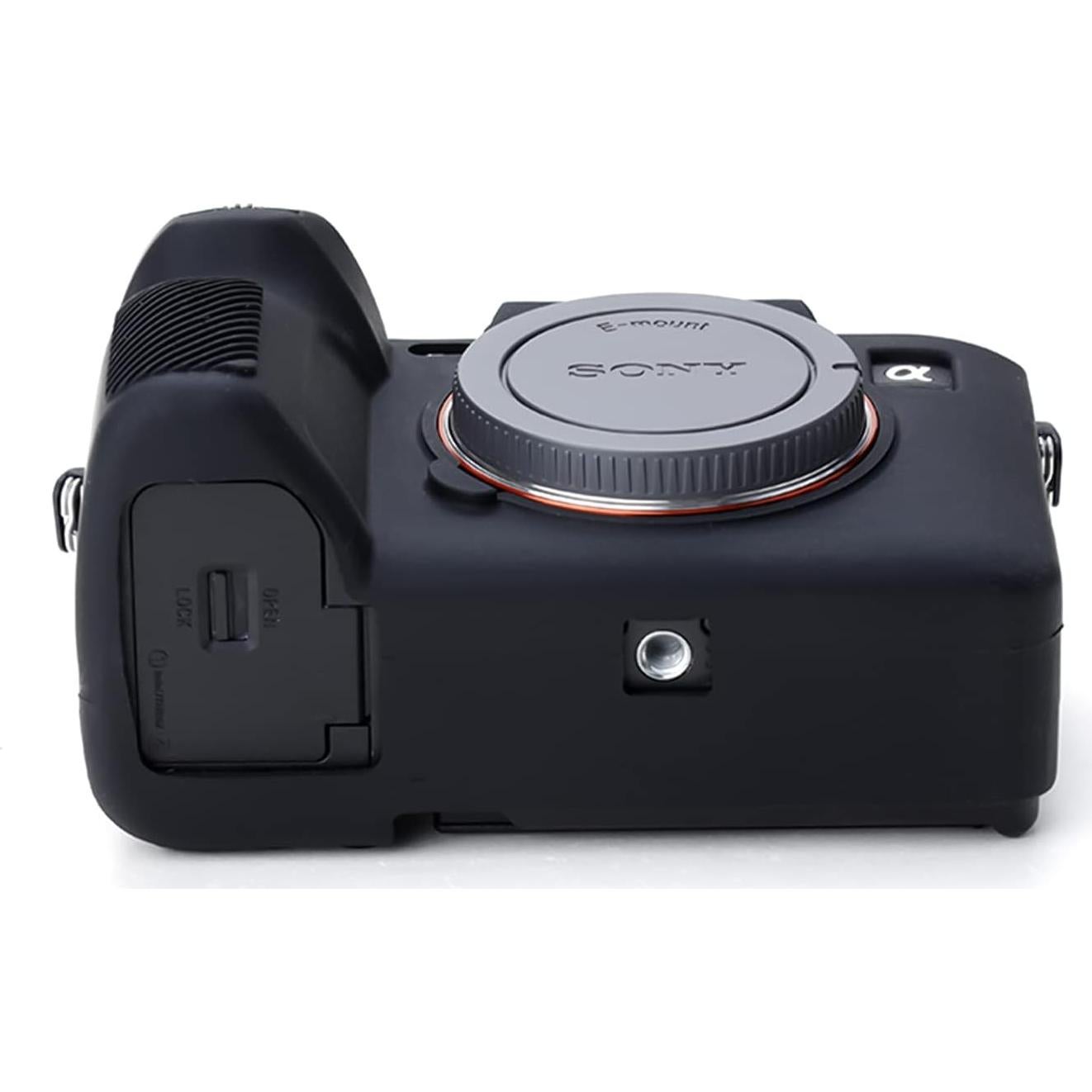 Funda de silicona Pocoukate para Sony Alpha 7 IV - Negra