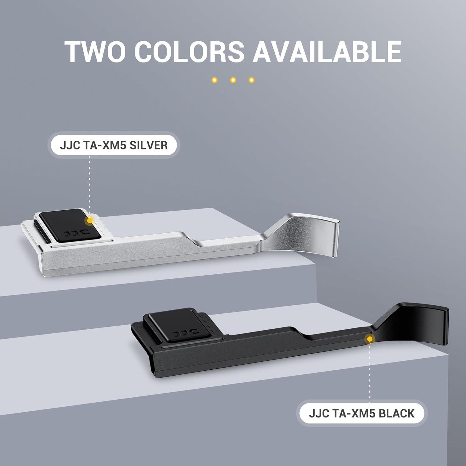 Agarre de Pulgar de Metal JJC para Cámara Fujifilm X-M5 Plata