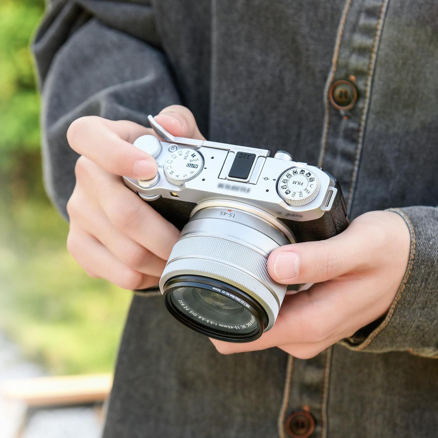 Agarre de Pulgar de Metal JJC para Cámara Fujifilm X-M5 Plata