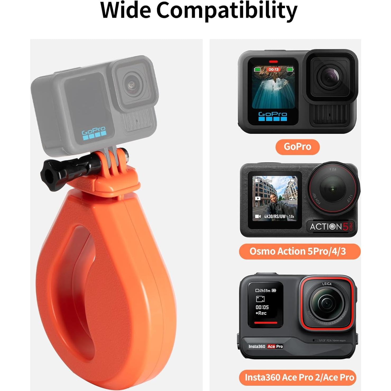 Agarre Flotante Impermeable HSU para GoPro y DJI Osmo