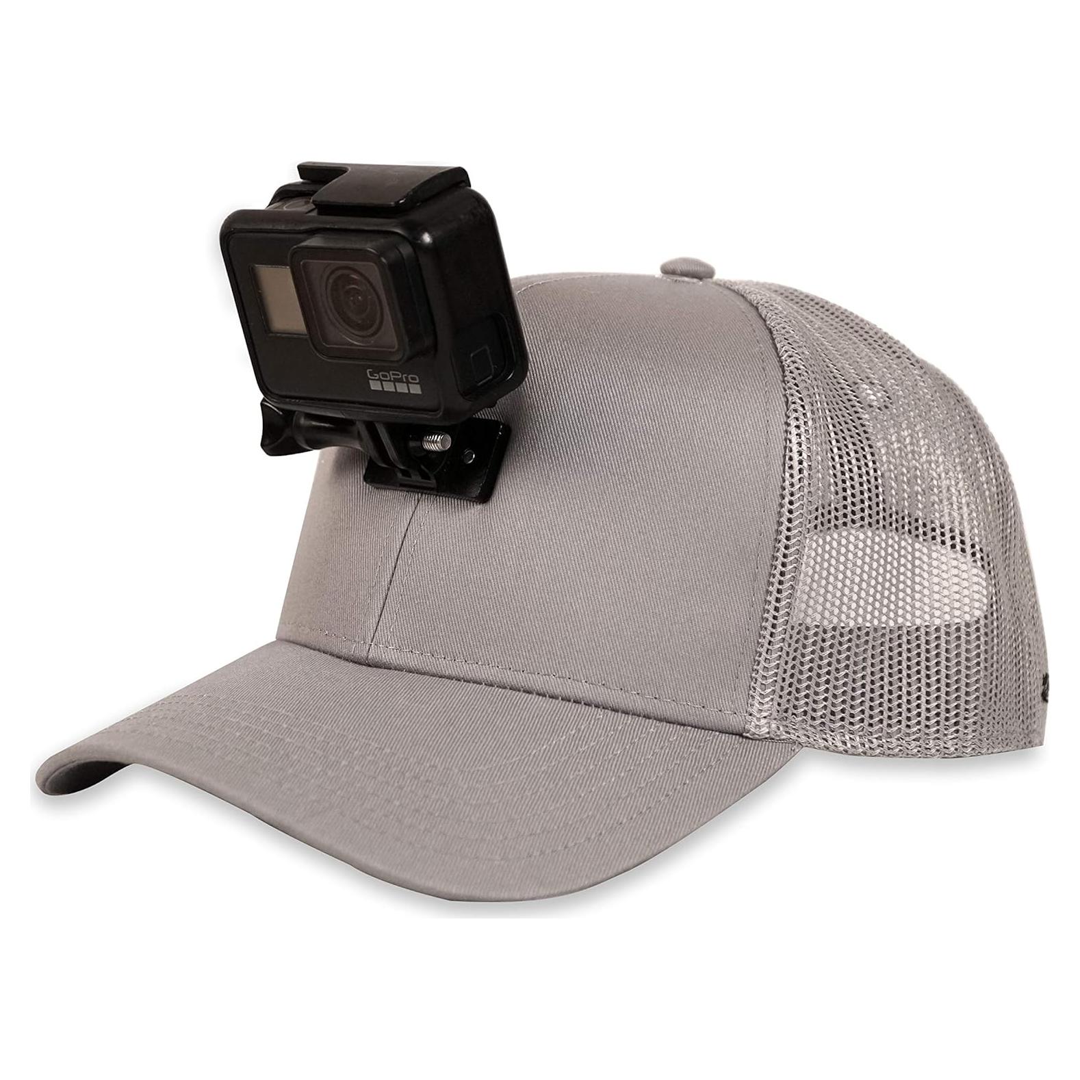 ActionHat Gorra Curvada Gris - Soporte Flotante para GoPro
