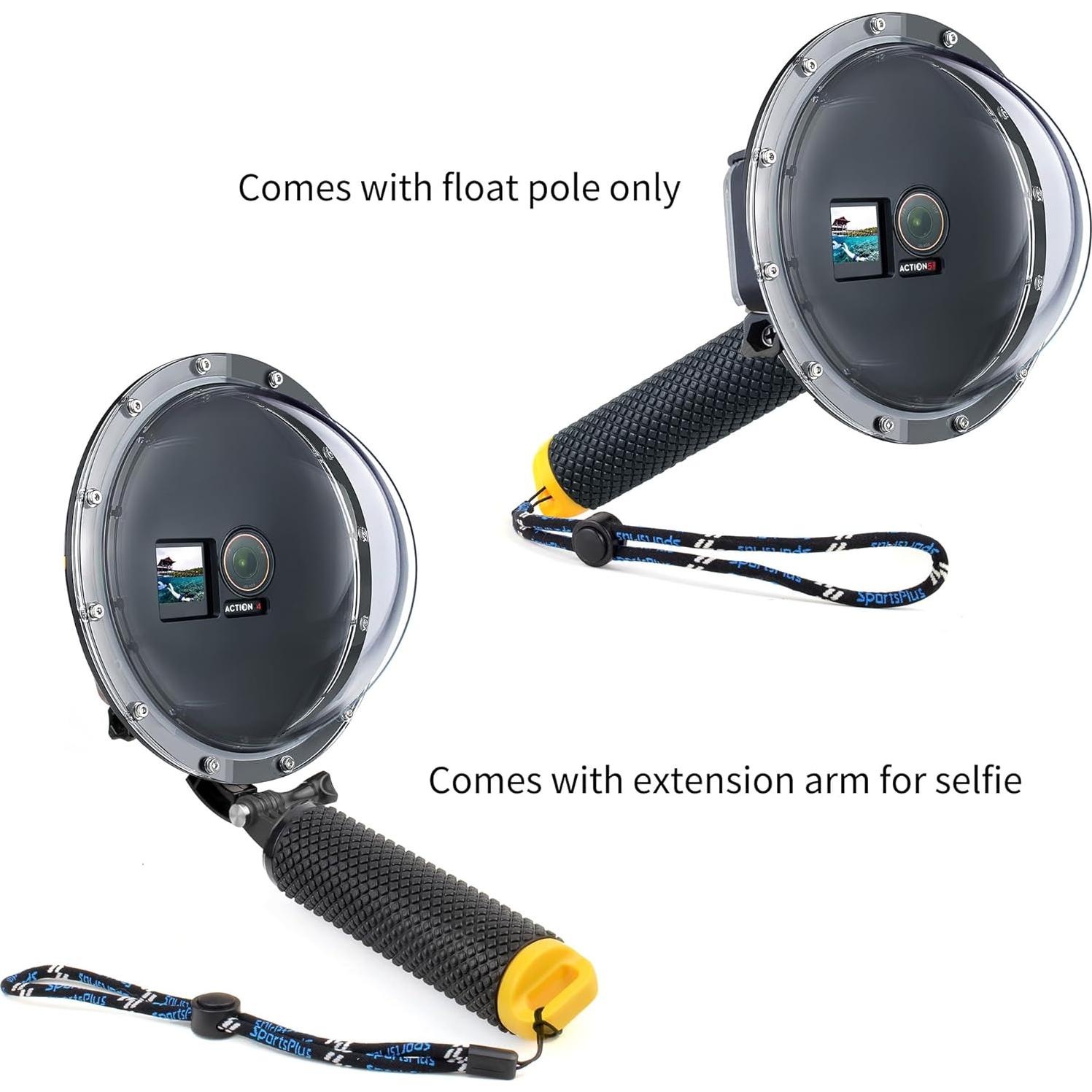 Puerto Domo Impermeable YALLSAME para DJI Osmo Action 3/4/5 Pro