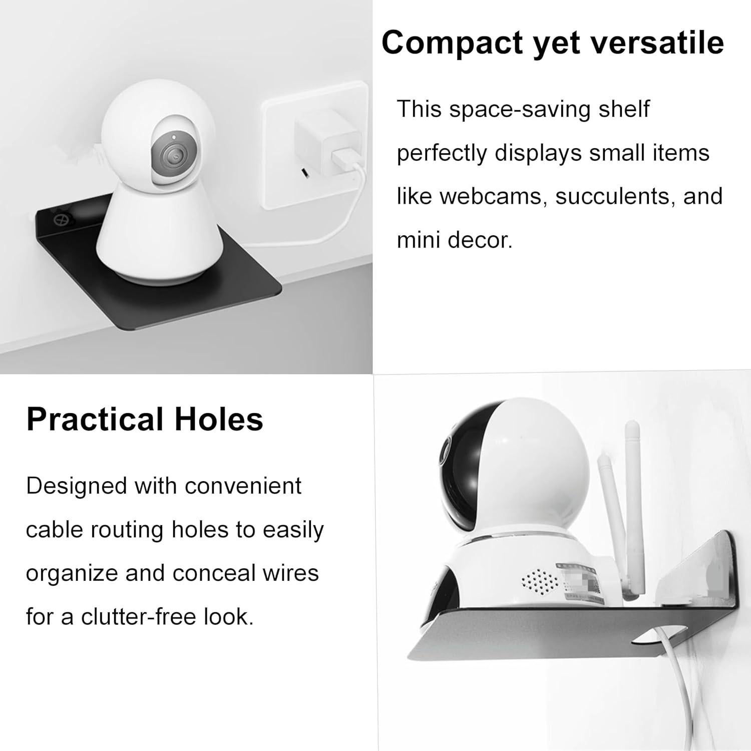 Estante Flotante de Metal NUTNAPH 6.5" Negro 3mm para Pared