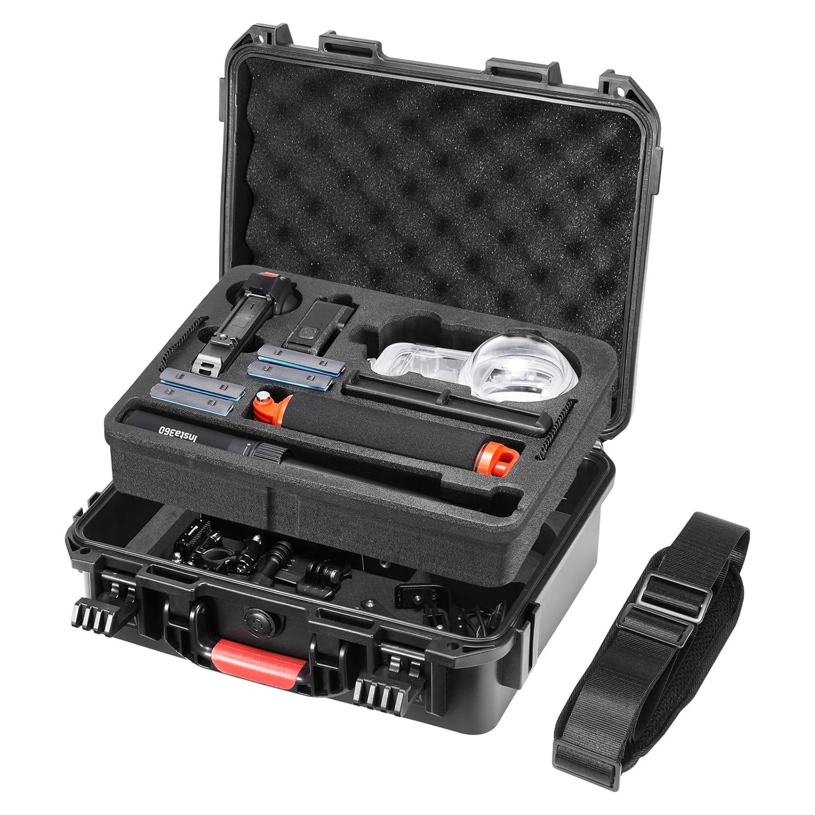 Funda Dura Impermeable Amazear para Insta360 X4 X5 - 35x28.5cm