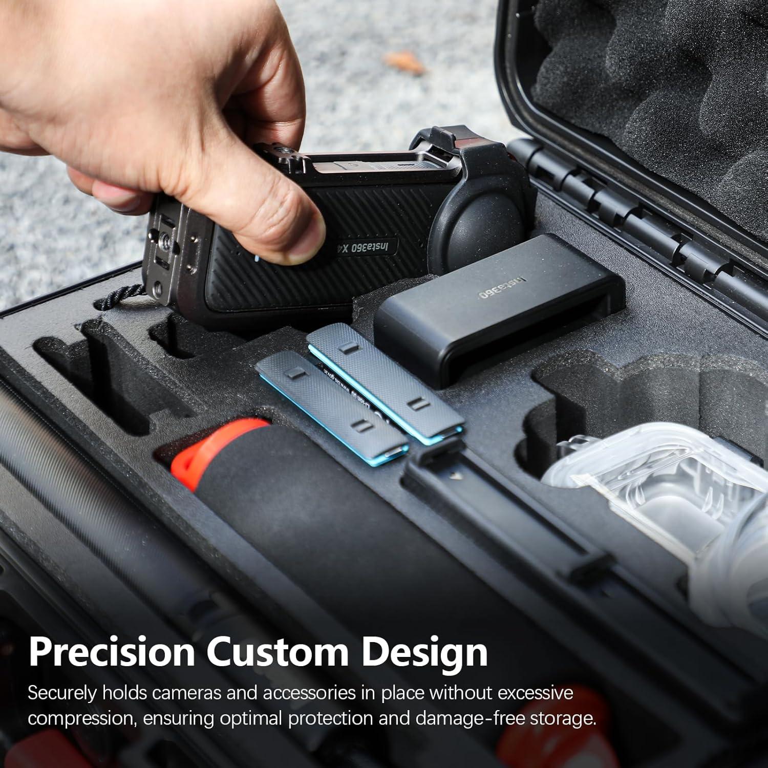 Funda Dura Impermeable Amazear para Insta360 X4 X5 - 35x28.5cm