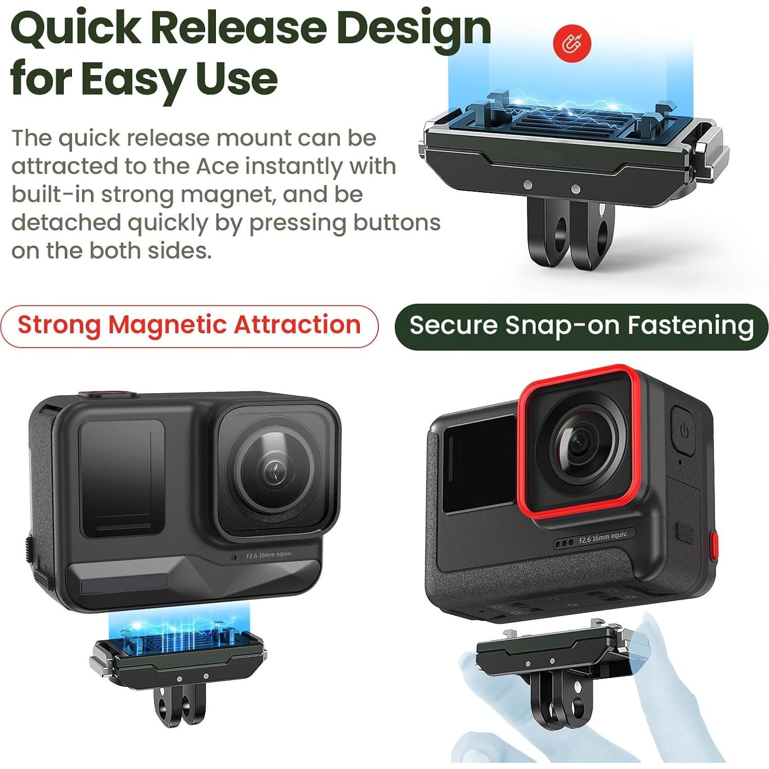 Soporte de liberación rápida Gaekol para Insta360 X5/X4 Air