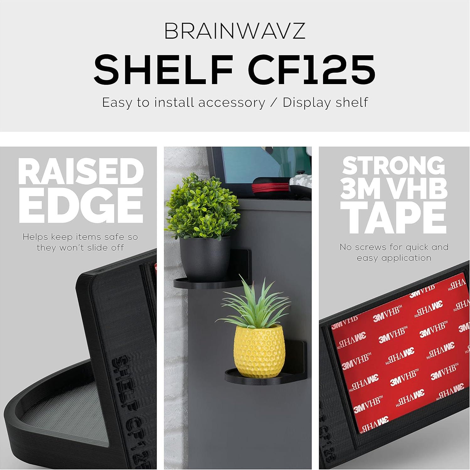 Soporte Flotante Universal BRAINWAVZ CF125 Negro 11.7x10.7cm