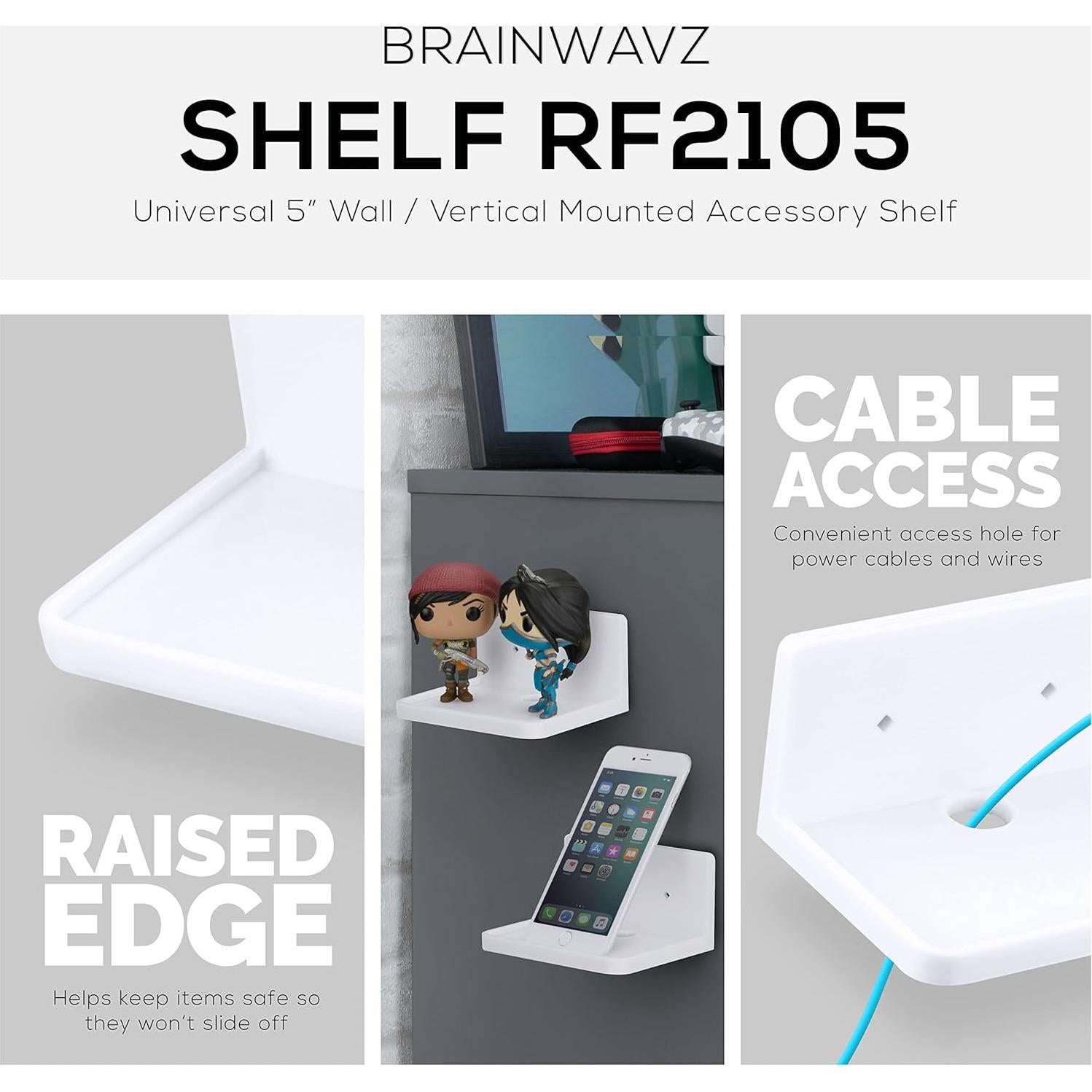 Estante Flotante BRAINWAVZ 12.7 cm Blanco para Pared