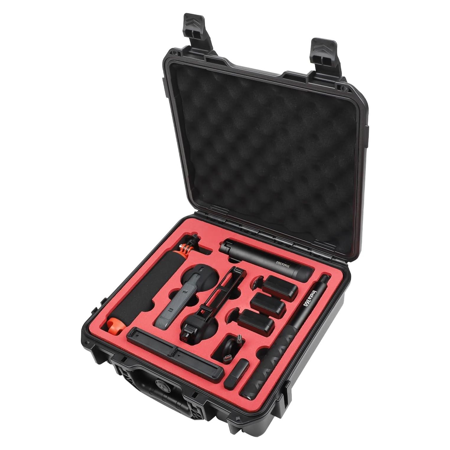 Estuche Duro Impermeable Drogear para Insta360 X5/X4 - Almacena 6 Baterías