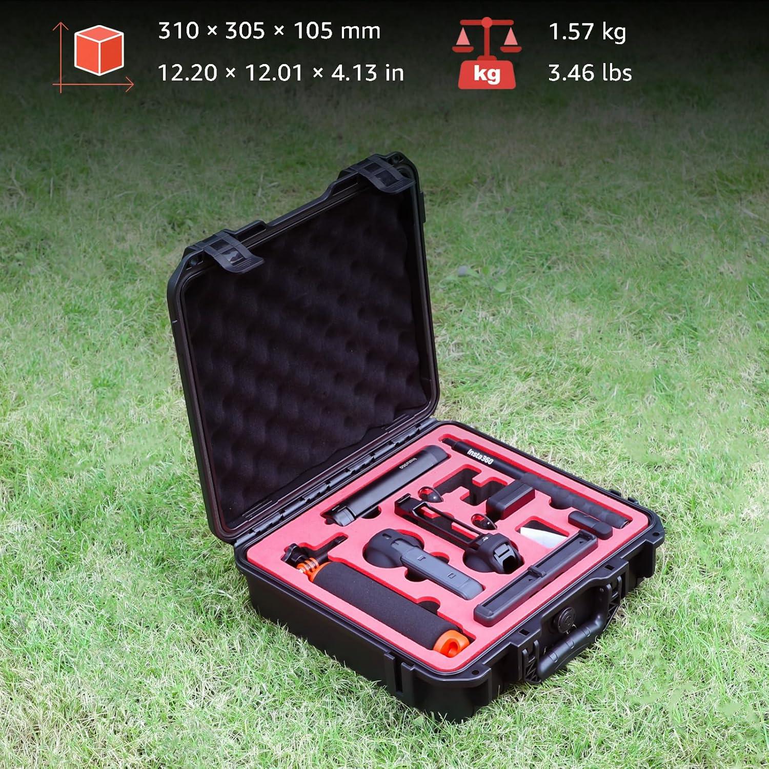 Estuche Duro Impermeable Drogear para Insta360 X5/X4 - Almacena 6 Baterías