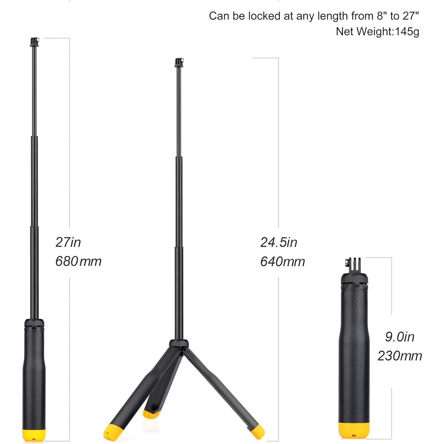 Palo Selfie Flotante YALLSAME para GoPro y Cámaras de Acción