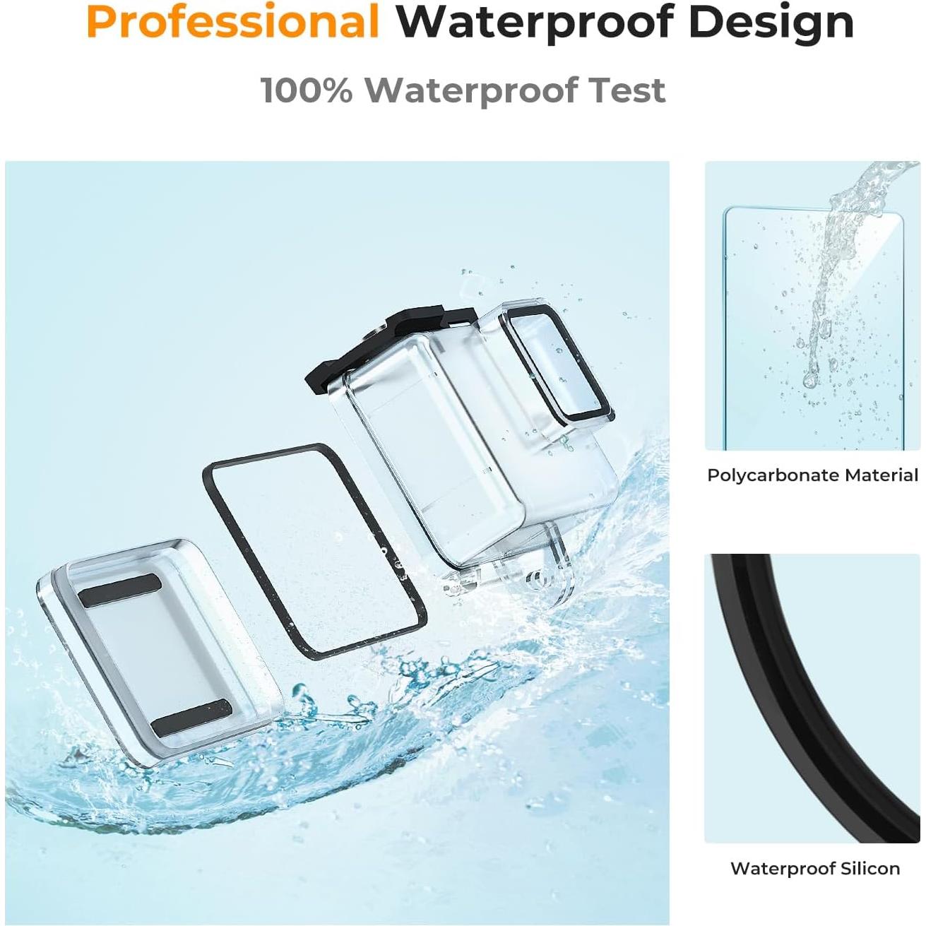 Funda Impermeable K&F Concept para GoPro Hero 13/12/11/10/9