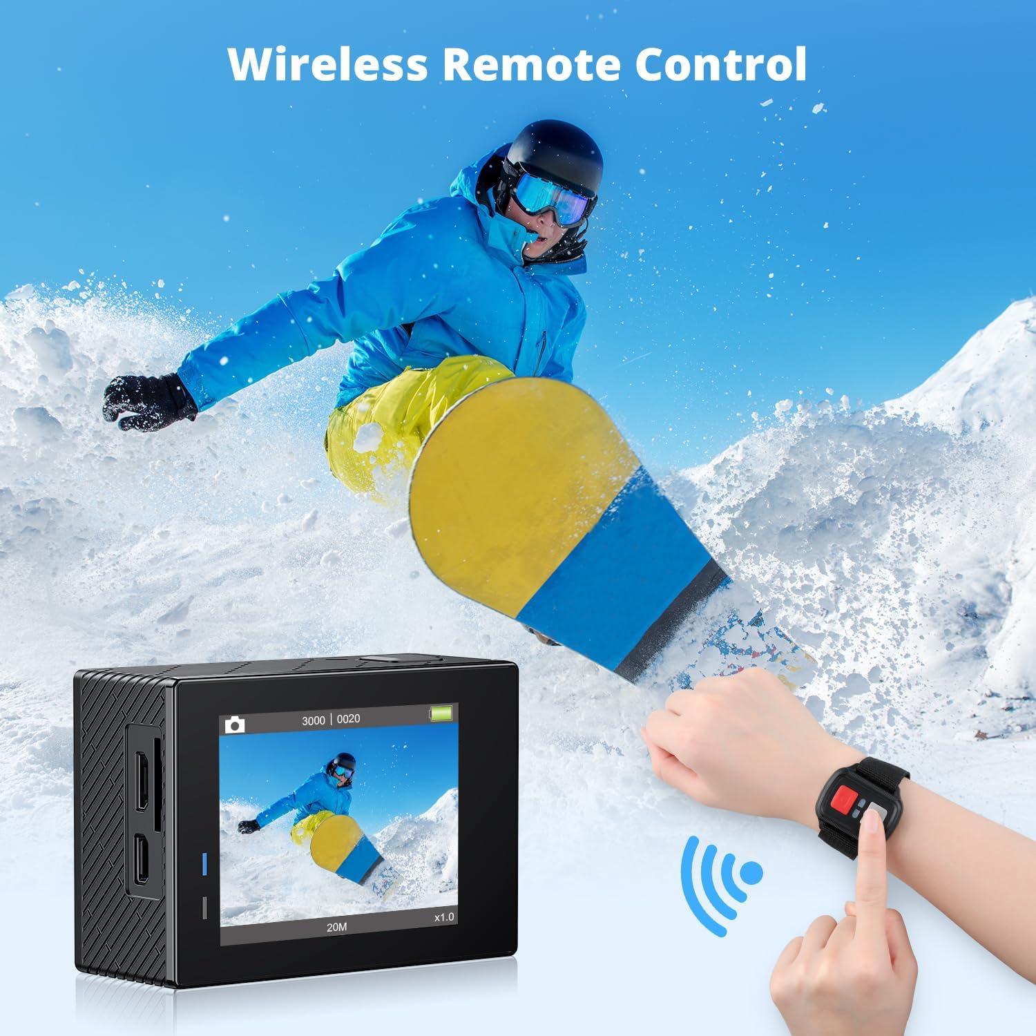 Cámara de Acción AKASO Brave 4 4K 20MP Impermeable 40m