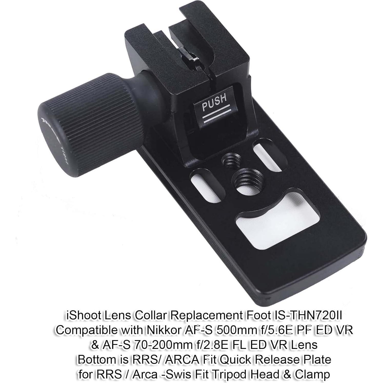 Pie de reemplazo para collar de lente iShoot IS-THN720II compatible Nikon