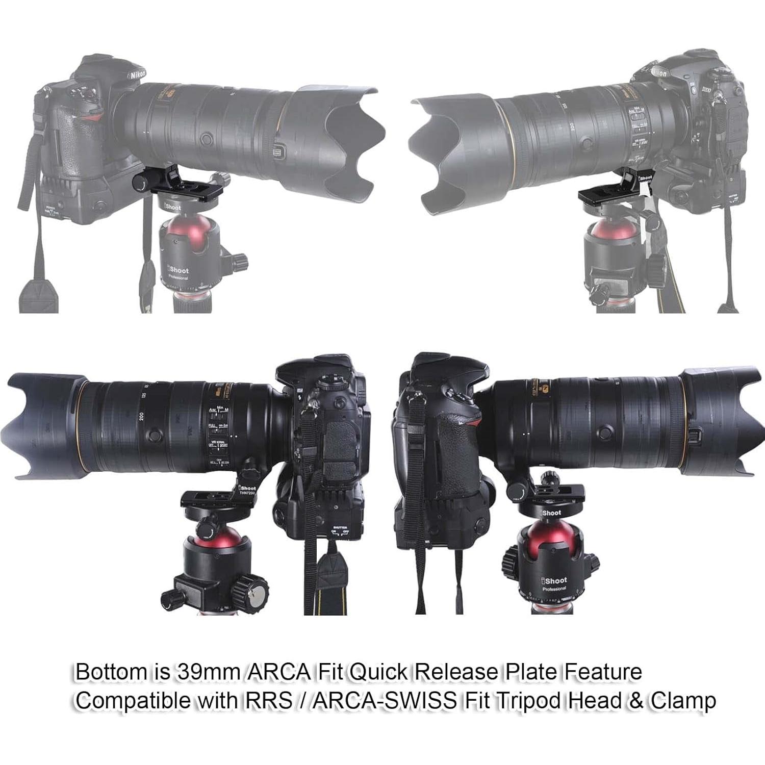 Pie de reemplazo para collar de lente iShoot IS-THN720II compatible Nikon