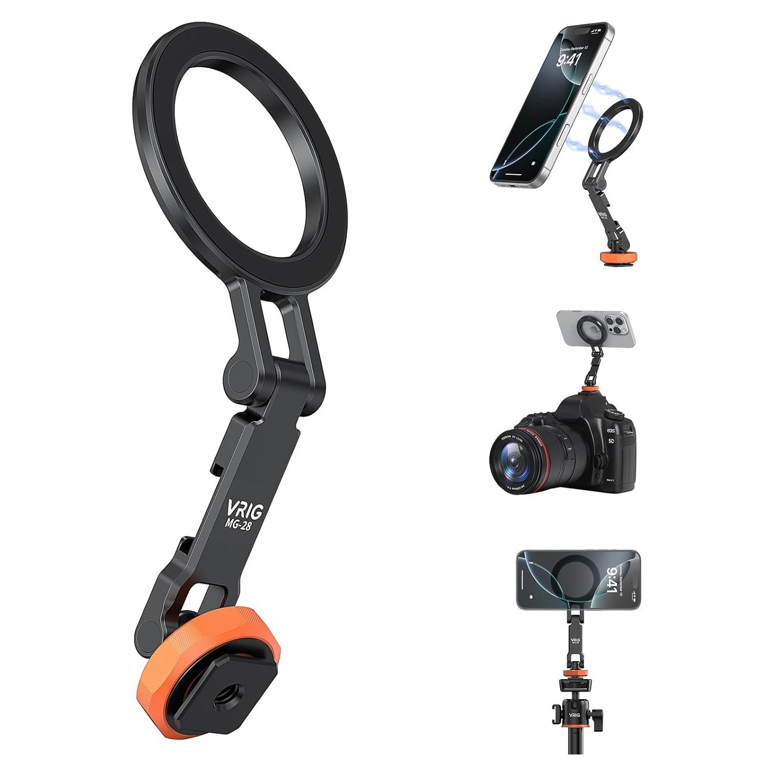 Soporte de trípode magnético VRIG MG-28 para iPhone 12-16