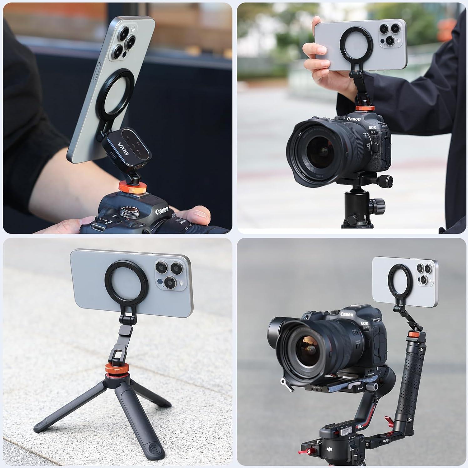 Soporte de trípode magnético VRIG MG-28 para iPhone 12-16