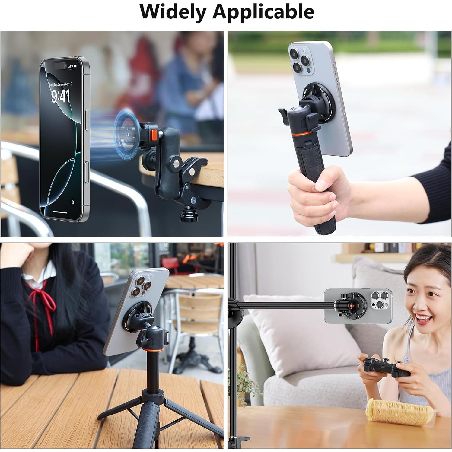Soporte de trípode magnético VRIG para iPhone 12-16 Pro Max