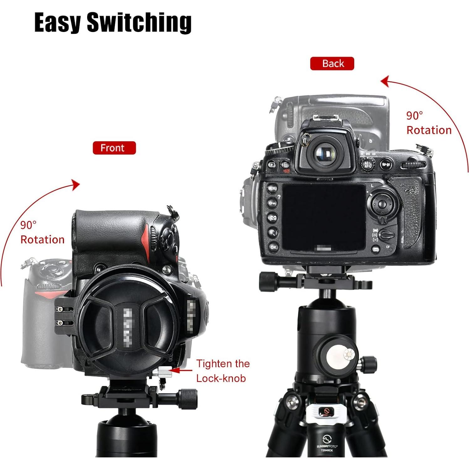 Collar Rotatorio Universal SUNWAYFOTO LS-75 para Cámaras DSLR