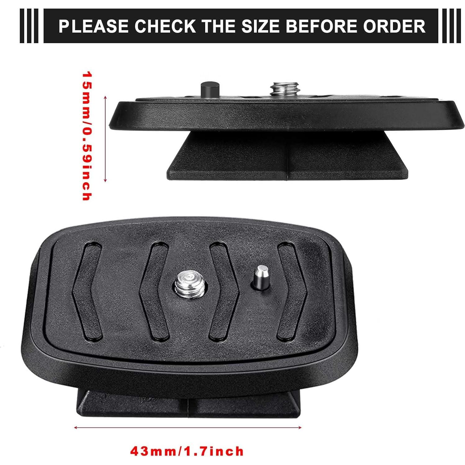 Placa de Montaje Rápida Weewooday 43mm para Trípode