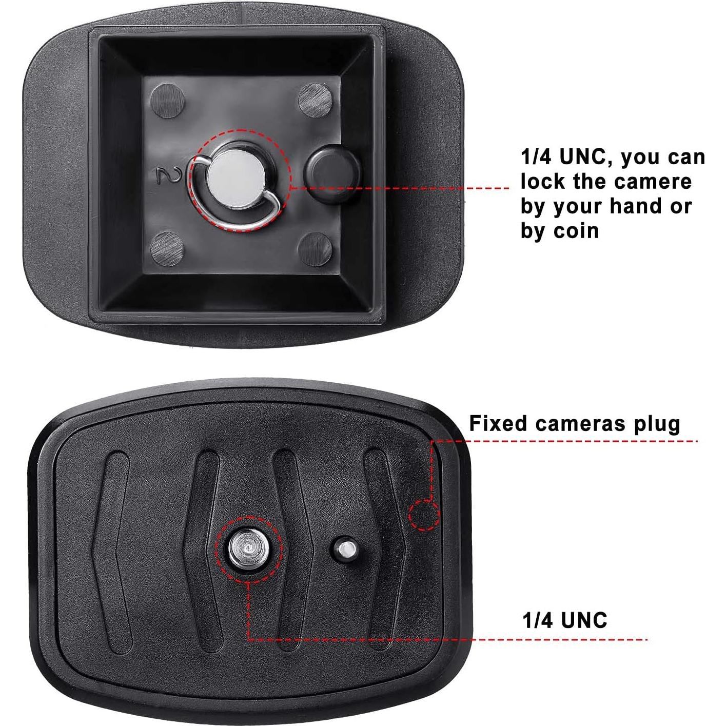 Placa de Montaje Rápida Weewooday 43mm para Trípode