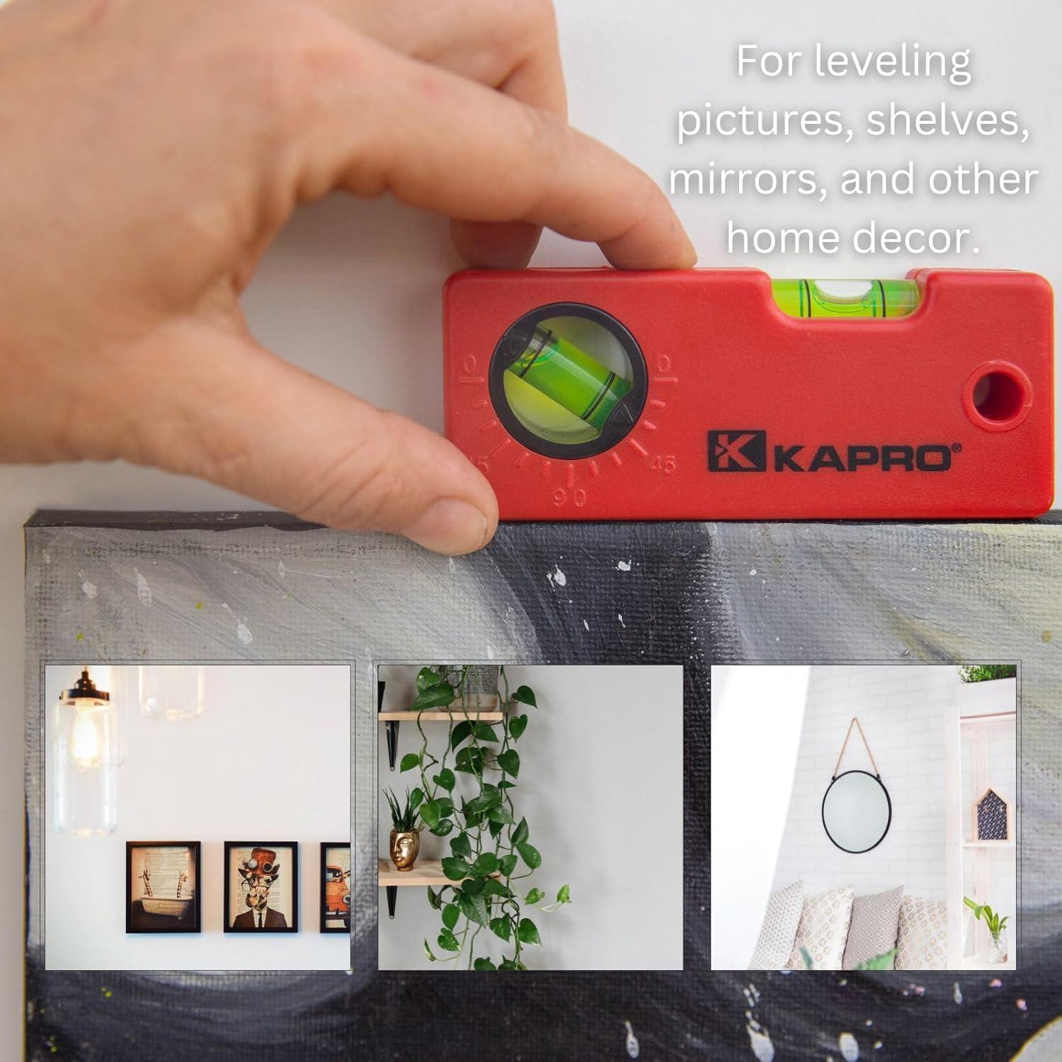 Nivel Mini Kapro 245 - 10 cm con Buscador de Ángulo