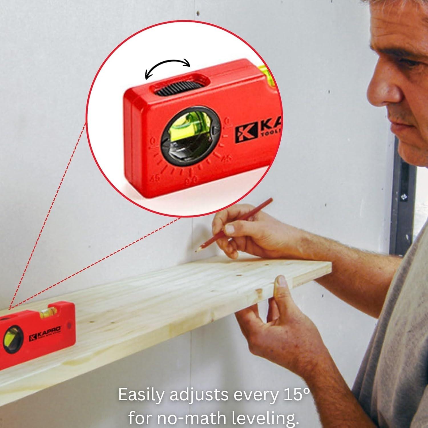 Nivel Mini Kapro 245 - 10 cm con Buscador de Ángulo
