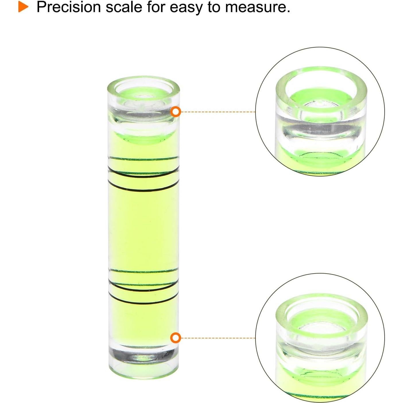 Nivel de Burbuja Cilíndrico HARFINGTON 9.5mm Verde - 4 Pcs