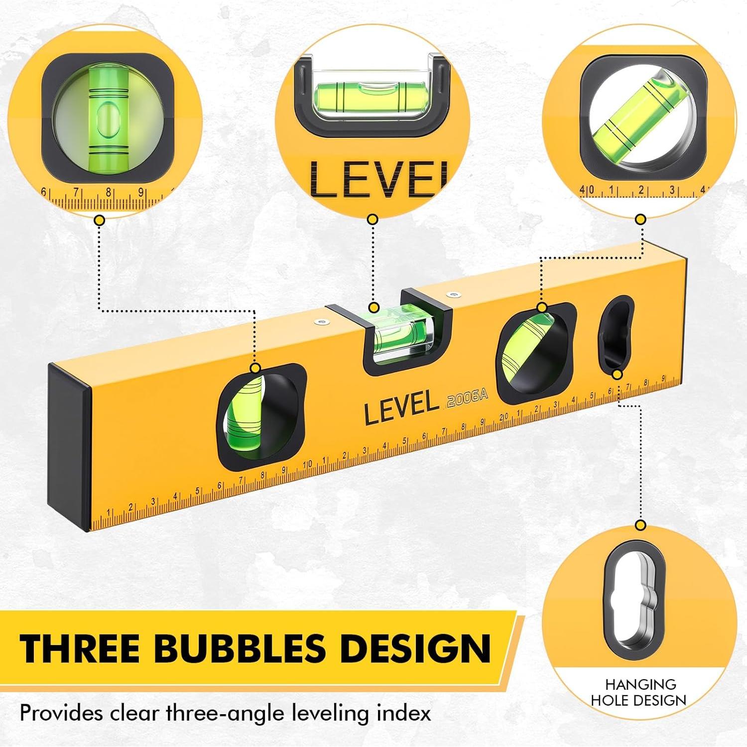 Conjunto de Niveles de Espíritu Kingdder 5 Piezas Aluminio