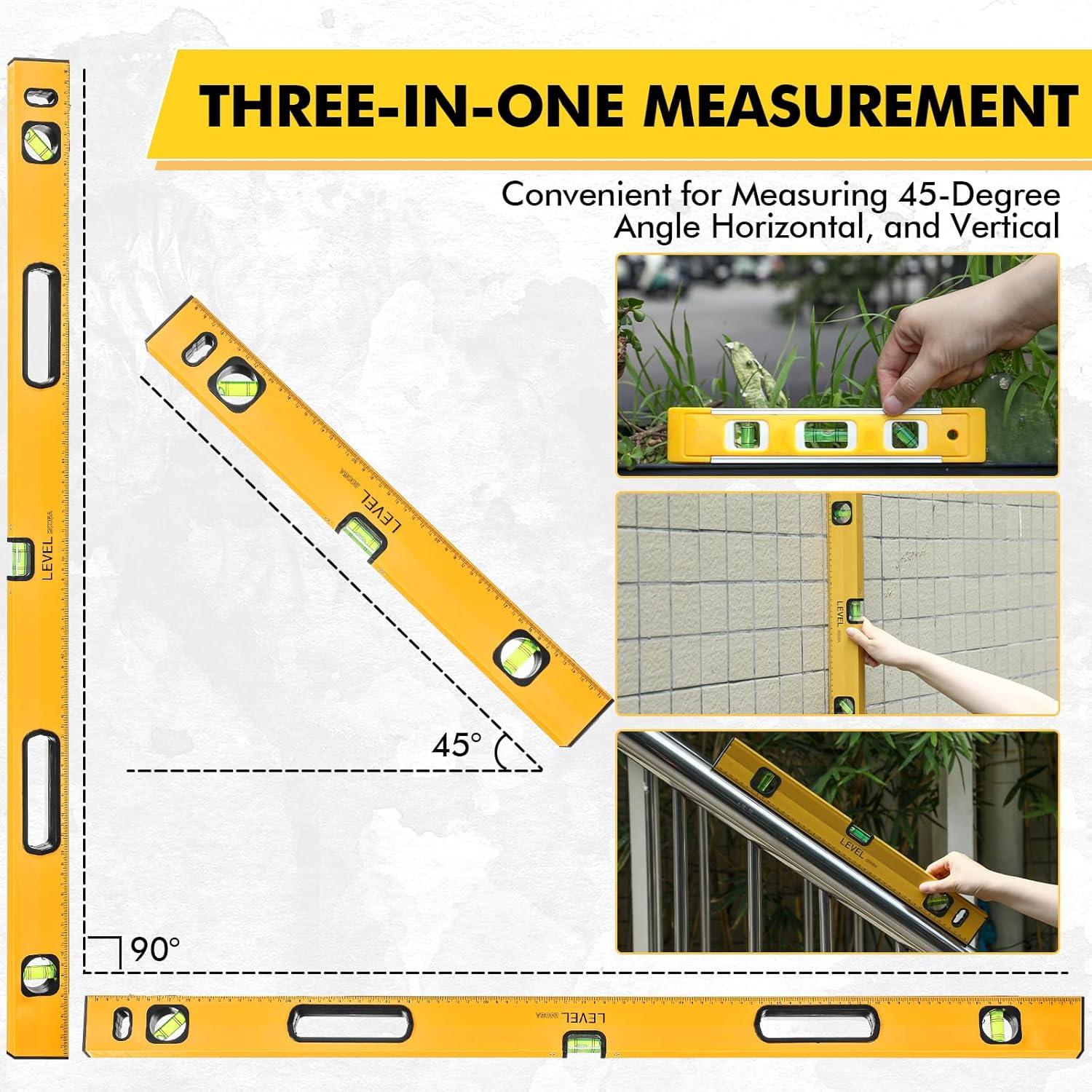 Conjunto de Niveles de Espíritu Kingdder 5 Piezas Aluminio