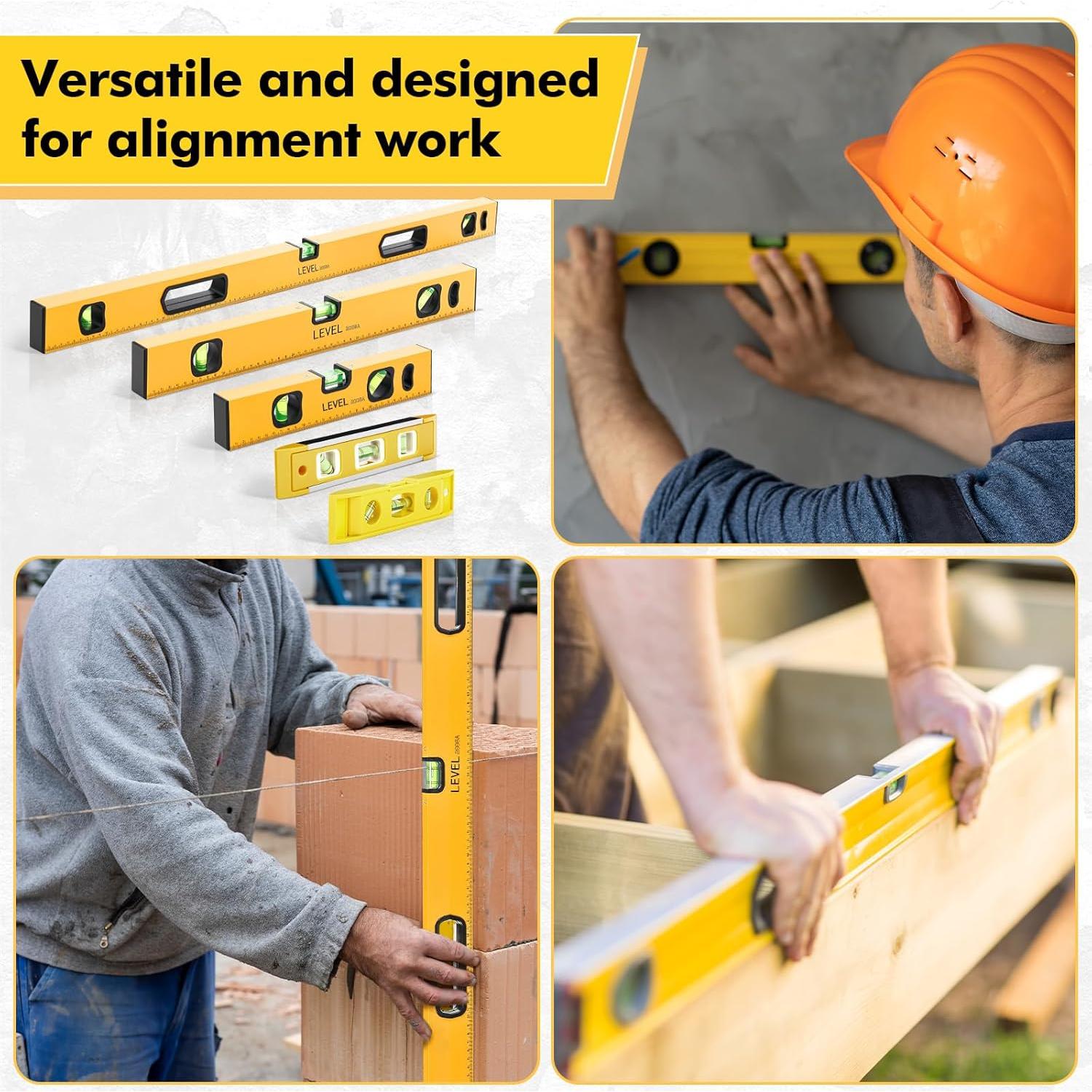 Conjunto de Niveles de Espíritu Kingdder 5 Piezas Aluminio