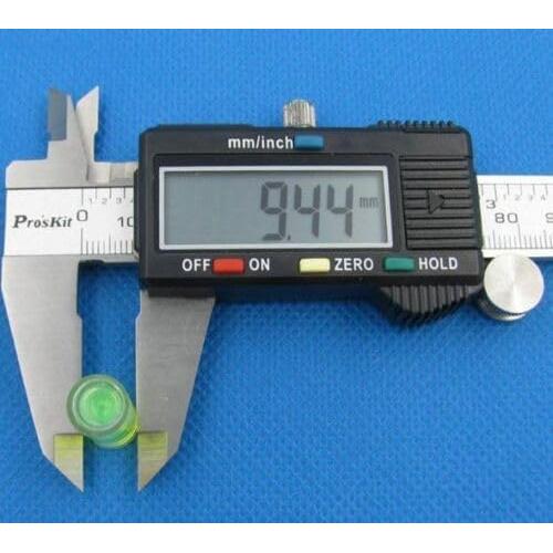 Tubo Acrílico Burbuja Nivel de Espíritu OHWODA 9.5x25mm 10PCS