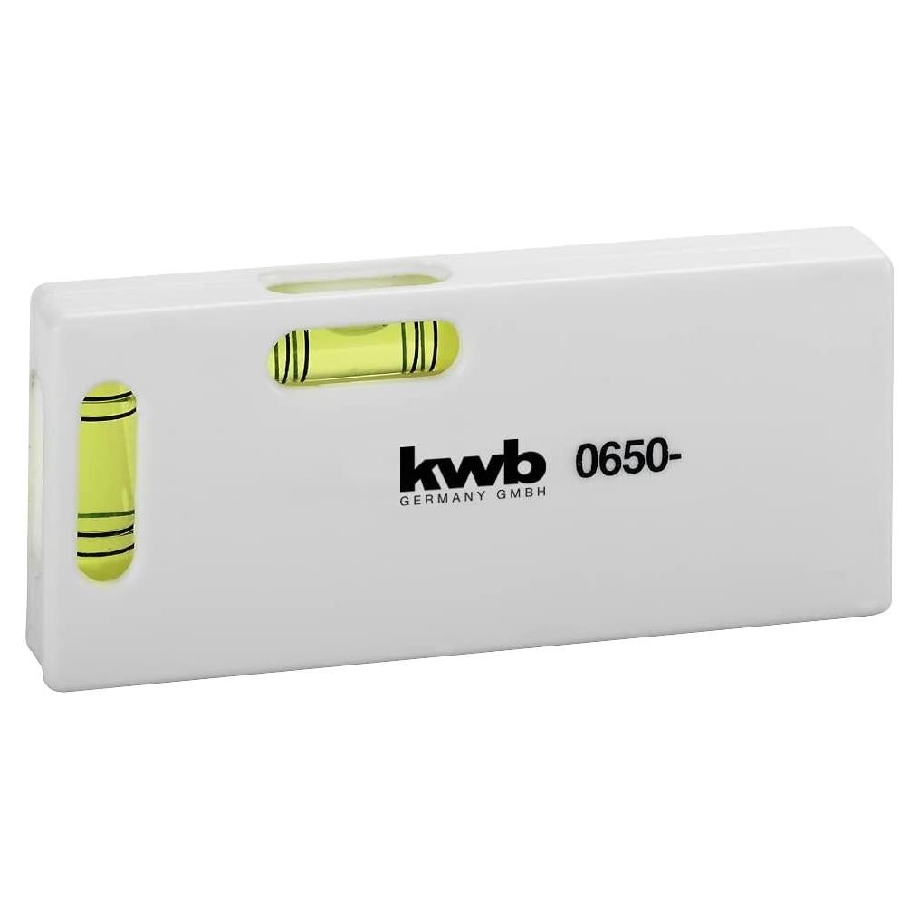 Nivel de Burbuja Mini KWB 10 cm Horizontal y Vertical Blanco