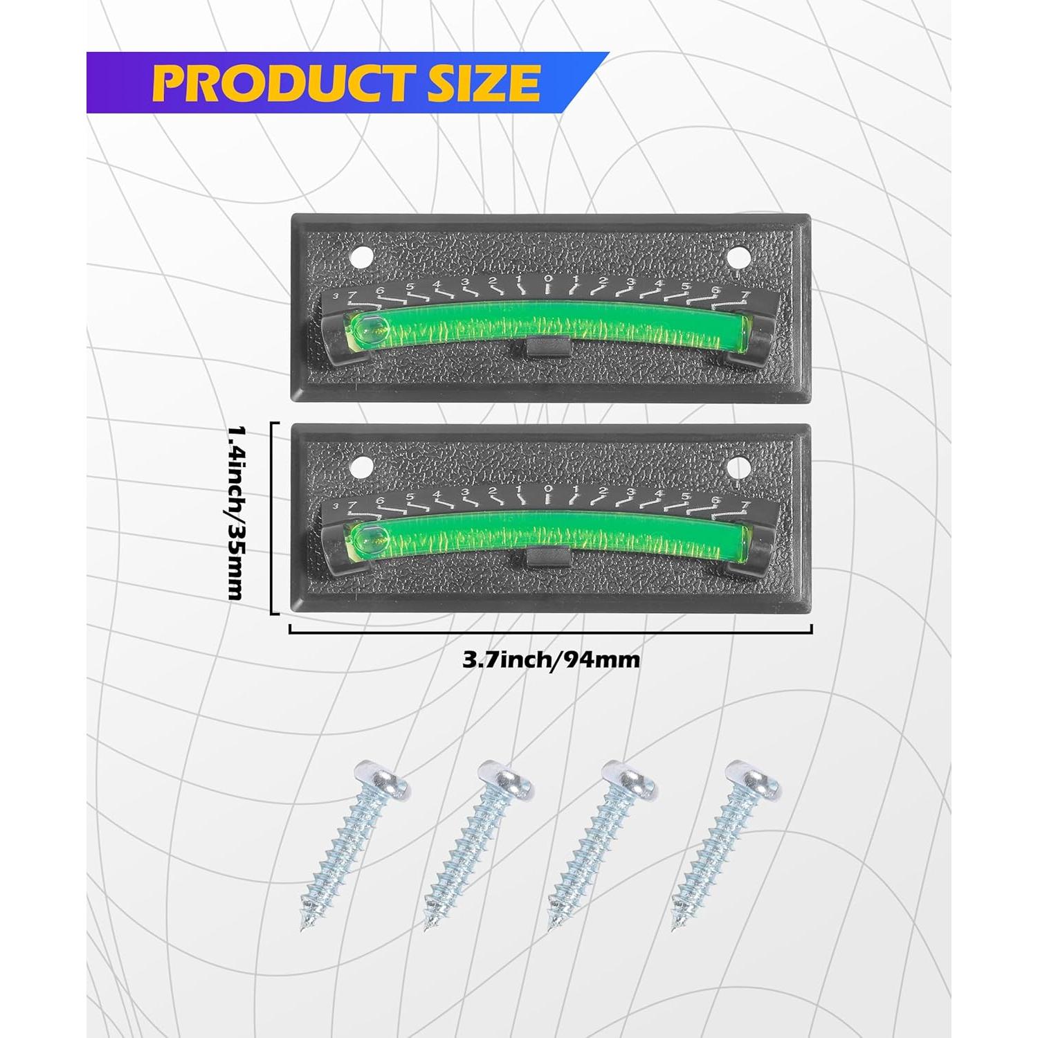 2PCS RV Level Bubble,Graduated Scale Levels for Precision Leveling,Car Accessories High Visibility Bubble Level for RV,Leveling System for Camper,Suitable for Most RVs,Camper,Motorhome,Caravan