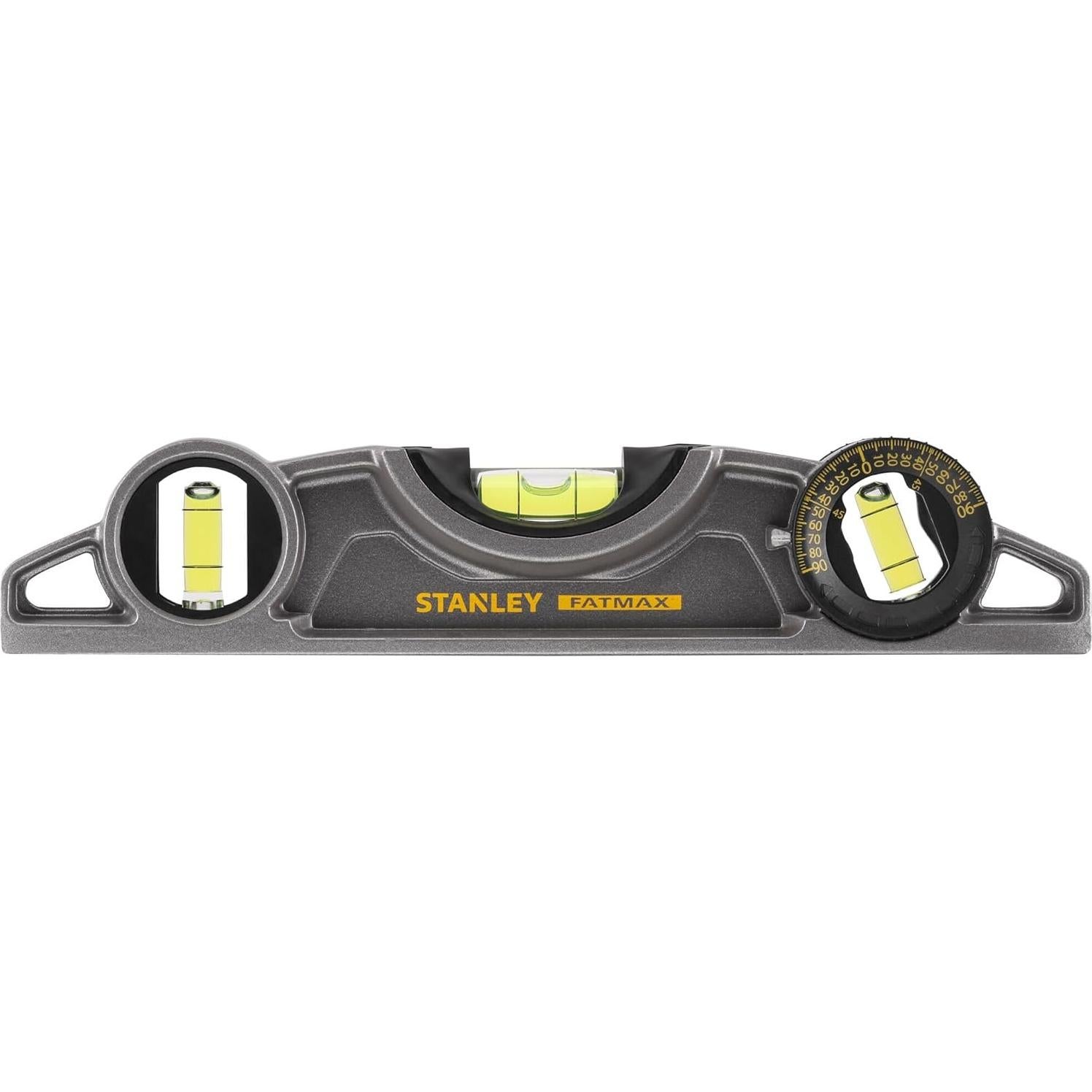 Nivel de burbuja Stanley FatMax Torpedo 25cm Aluminio Negro