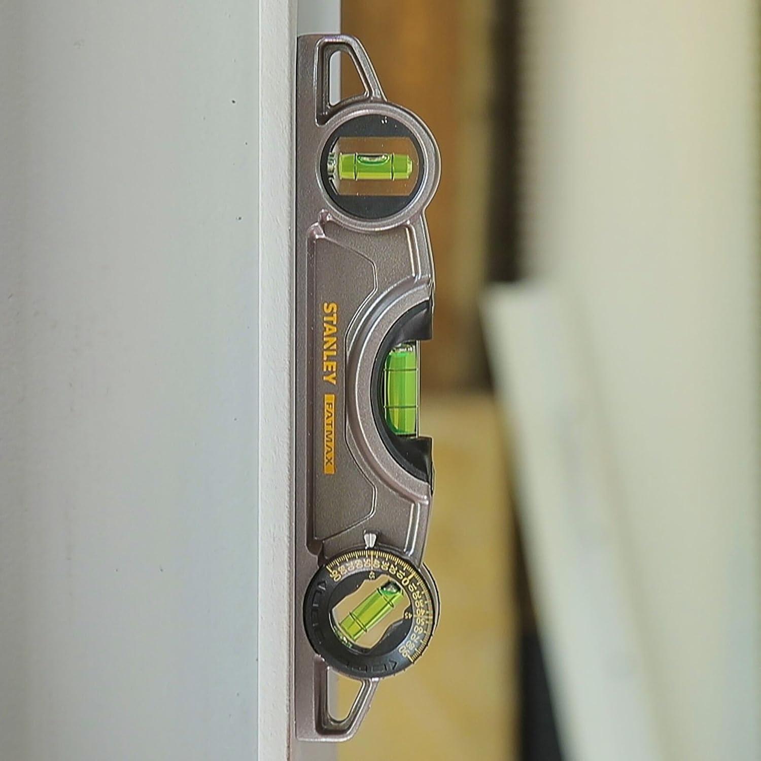 Nivel de burbuja Stanley FatMax Torpedo 25cm Aluminio Negro