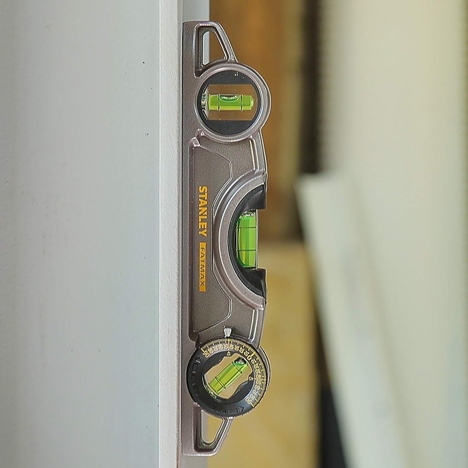 Nivel de burbuja Stanley FatMax Torpedo 25cm Aluminio Negro