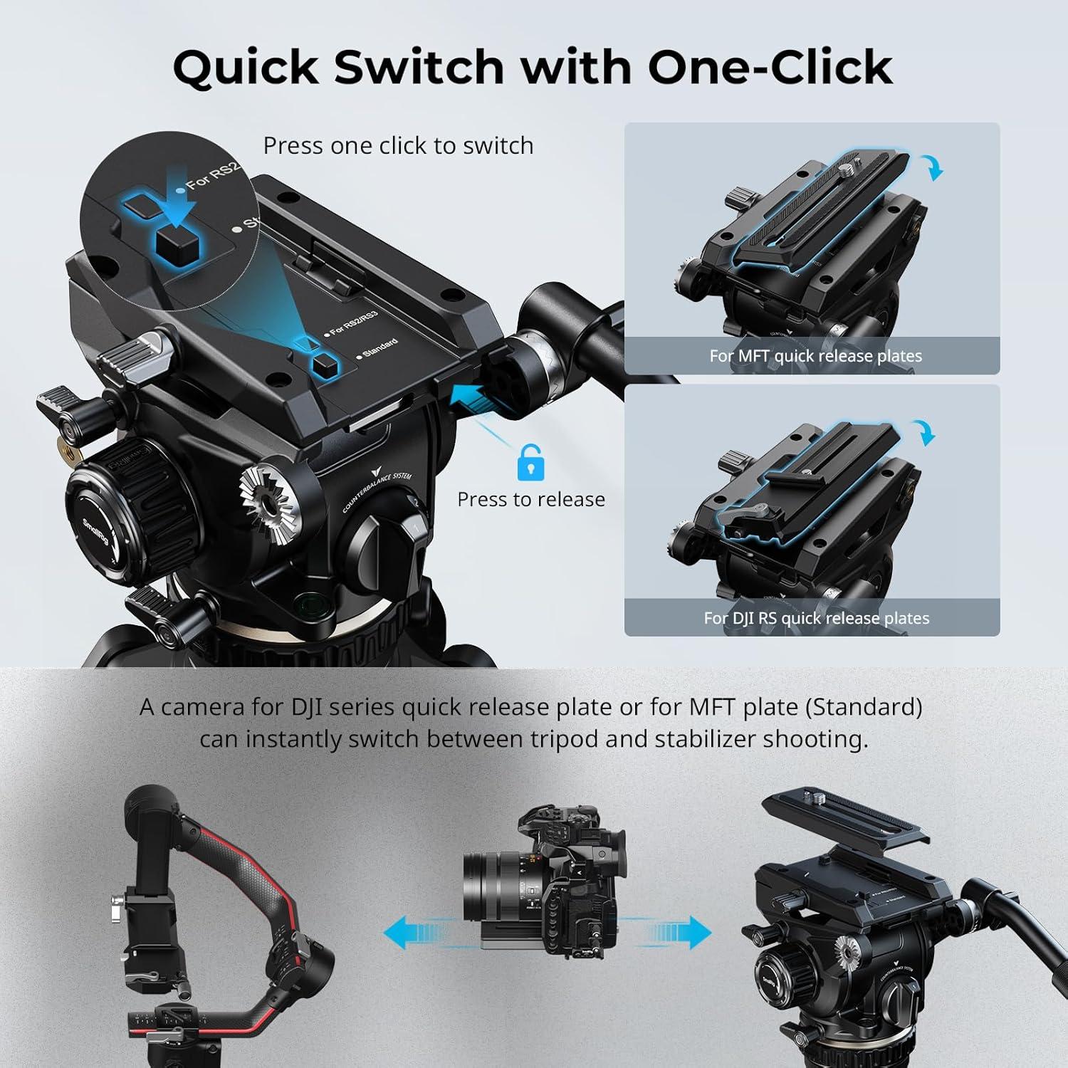 Trípode de Video SmallRig AD-120 FreeBlazer 197 cm 6kg