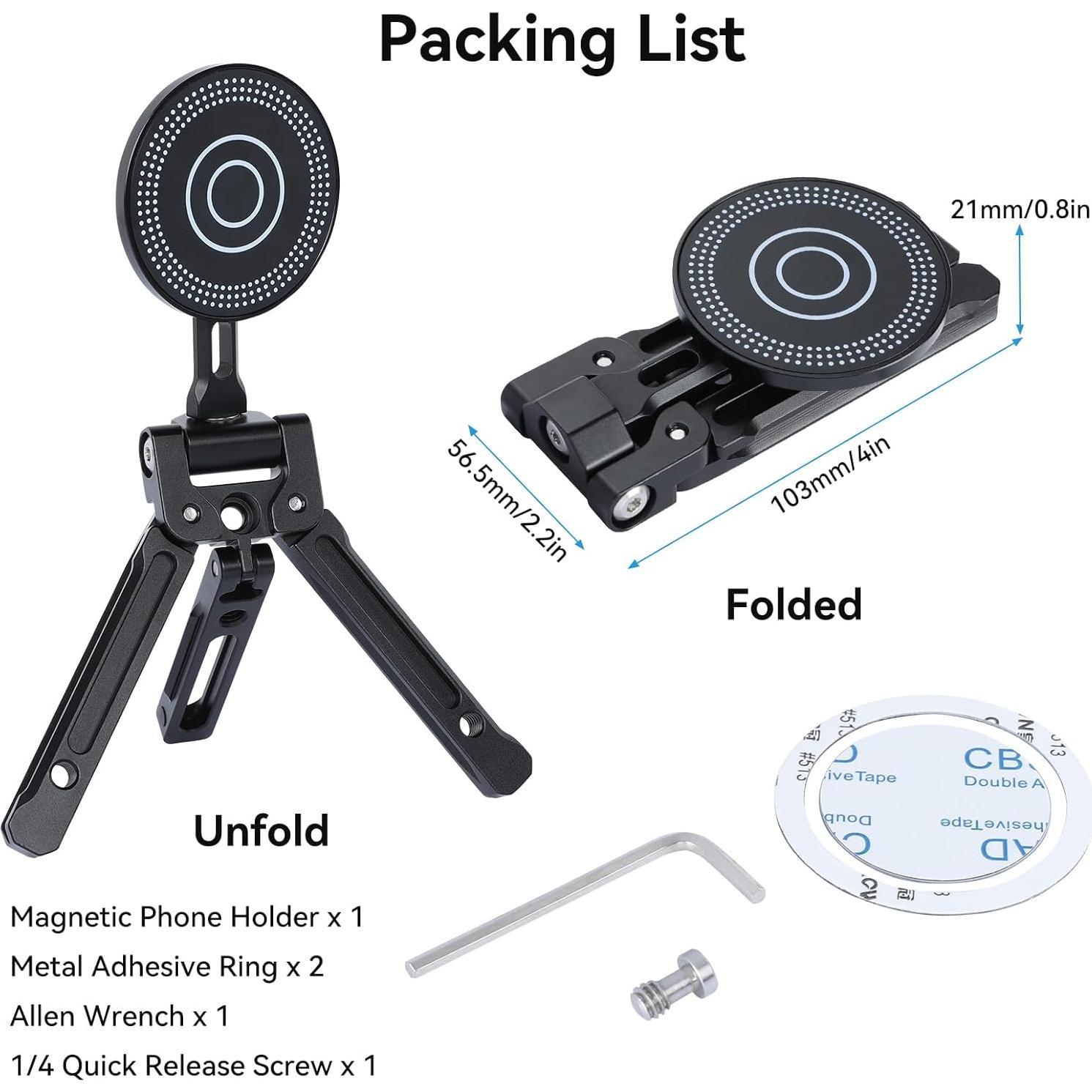 Soporte de trípode magnético UTEBIT para iPhone 16/15/14/13